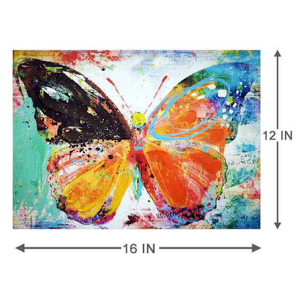 Butterfly Canvas Wall Art, 16x12