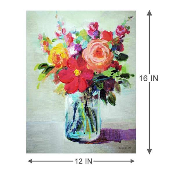 Floral Canvas Wall Art, 12x16