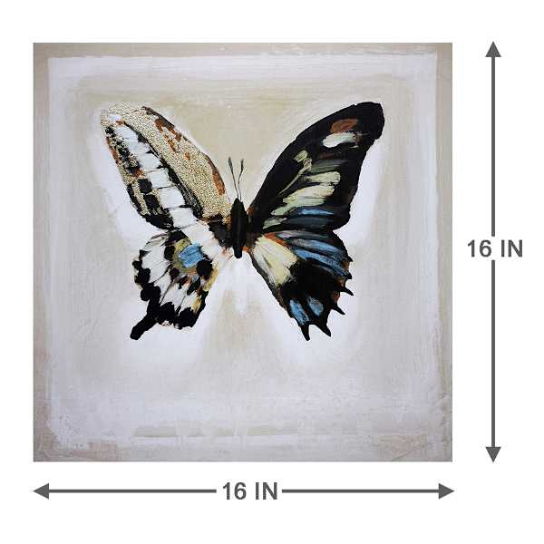 Butterfly Canvas Wall Art, 16"