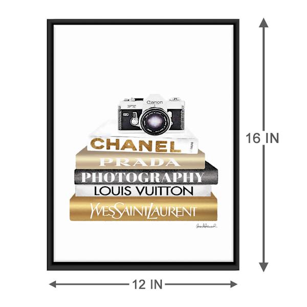 Framed Glam Books Canvas Wall Art, 12x16