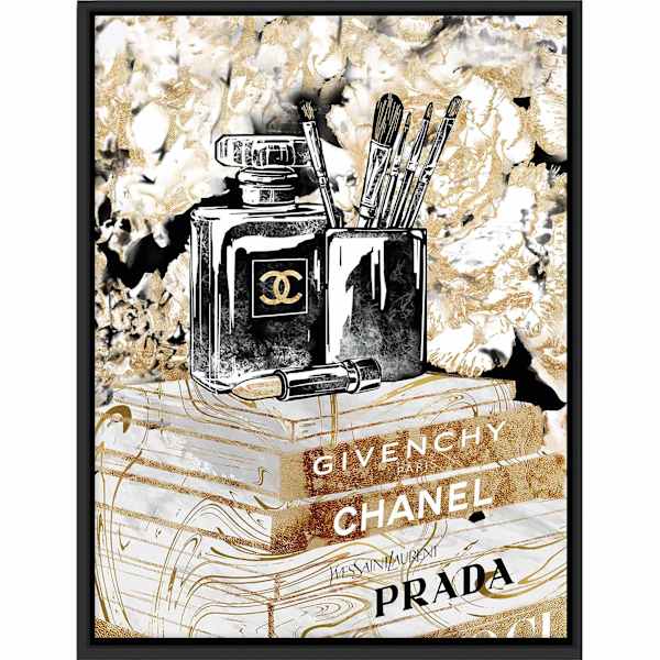 Framed Glam Books Canvas Wall Art, 12x16