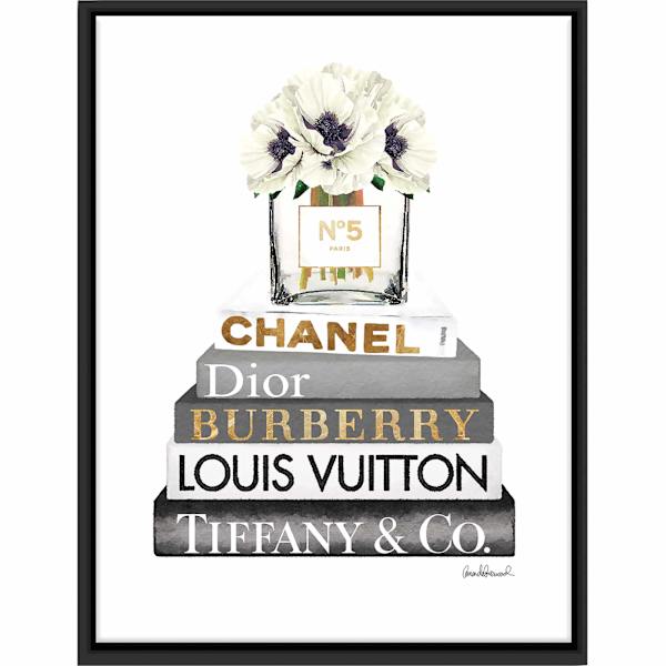 Framed Glam Books Canvas Wall Art, 12x16