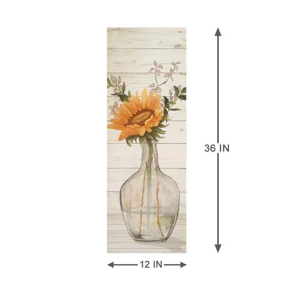 Sunflower Canvas Wall Art, 12x36