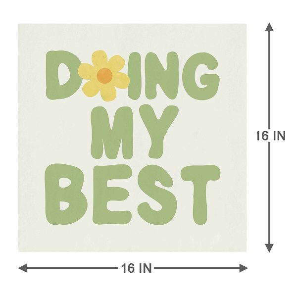 Doing My Best Canvas Wall Sign, 16"