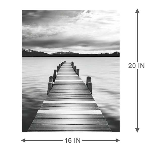 Lake Pier Canvas Wall Art, 16x20