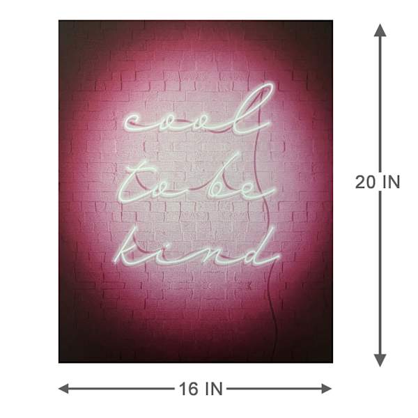 Cool to Be Kind Canvas Wall Sign, 16x20