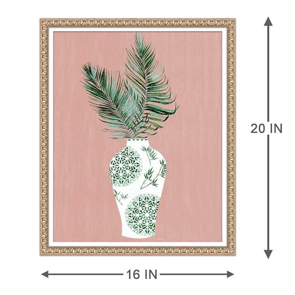 Providence Glass Framed Floral Print Wall Art, 16x20