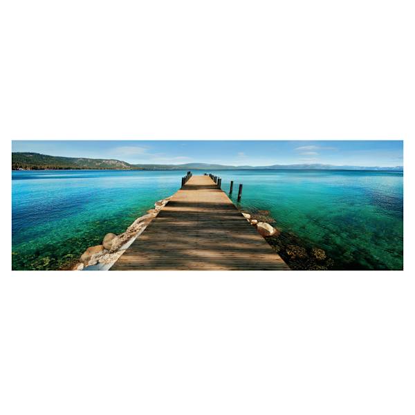 Hues of Blue Canvas Wall Art, 36x12
