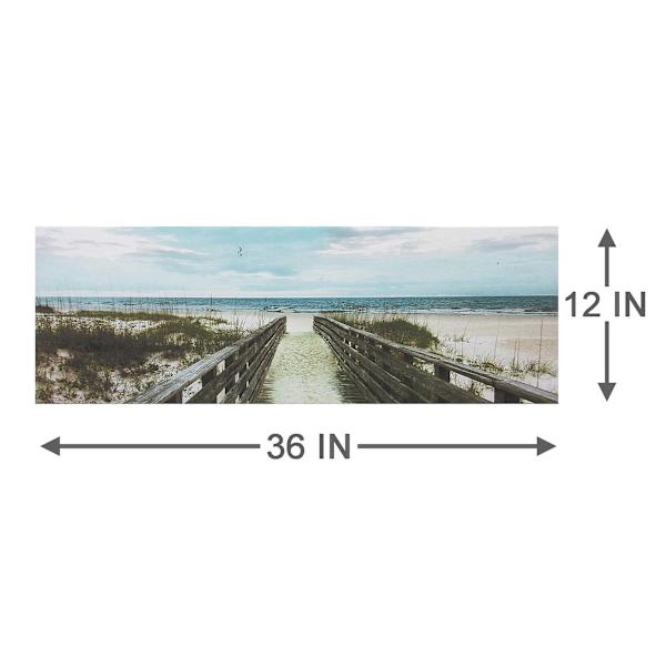 Happy Place Canvas Wall Art, 36x12