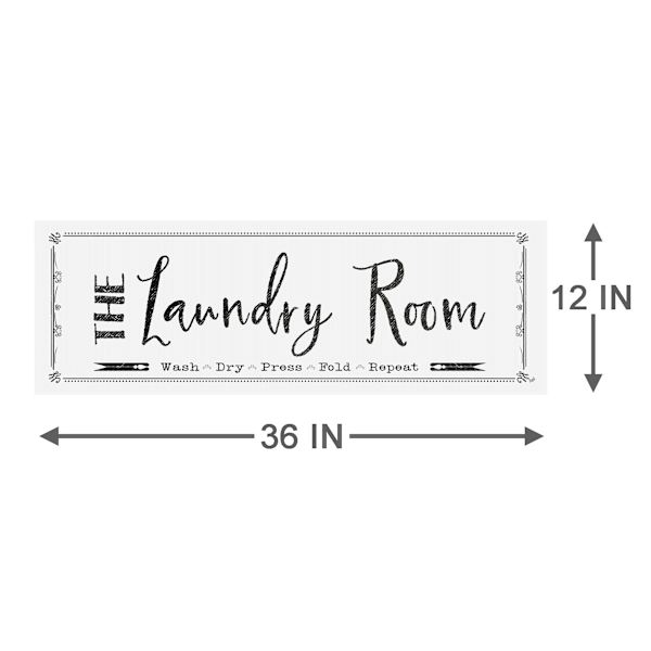 Laundry Room Canvas Wall Art, 36x12