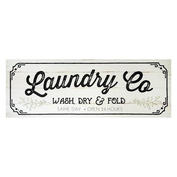 Laundry Canvas Wall Art, 36x12