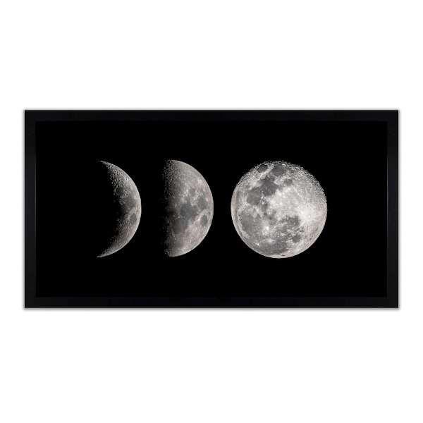 Glass Framed Moon Phases Art, 12x24
