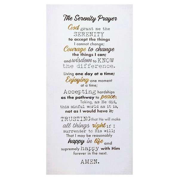 The Serenity Prayer Canvas Wall Sign, 12x24