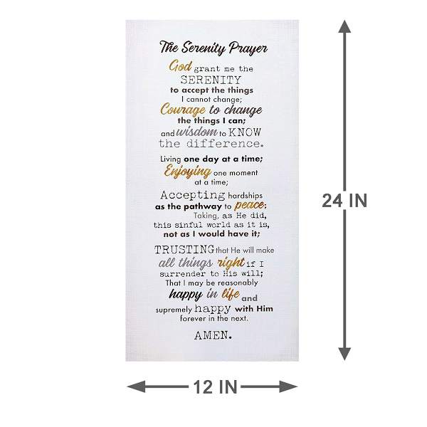 The Serenity Prayer Canvas Wall Sign, 12x24