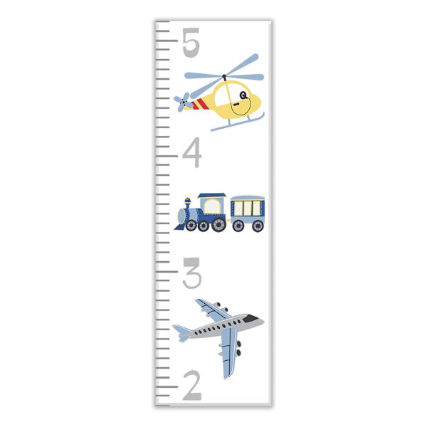 Tiny Dreamers Vehicle Growth Chart Canvas Wall Art, 12x40