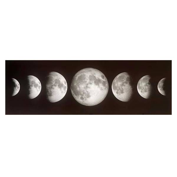 Lunar Phases Canvas Wall Art, 36x12