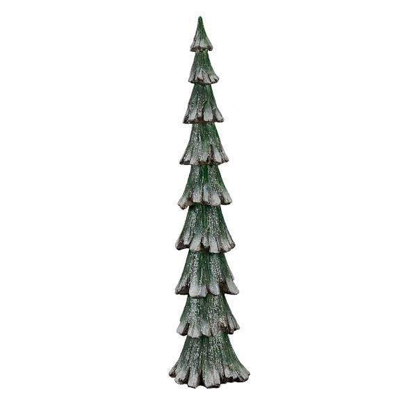 Homespun Holiday Green & White Glitter Tree, 20"