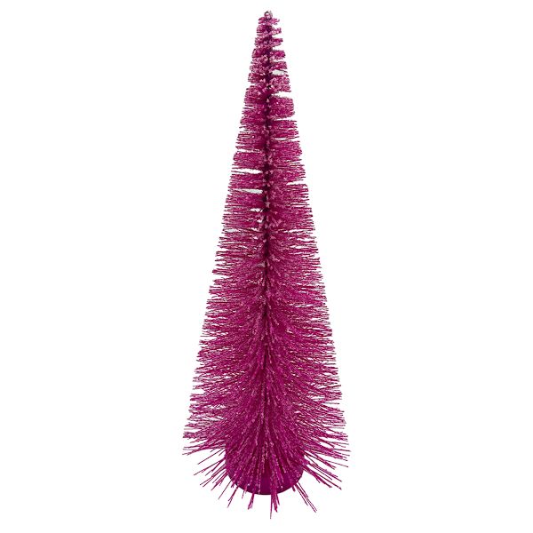 Oh Joy! Glittered Bottlebrush Pink Tree, 12"