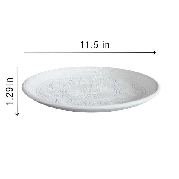 Found & Fable White Decorative Plate, 11"