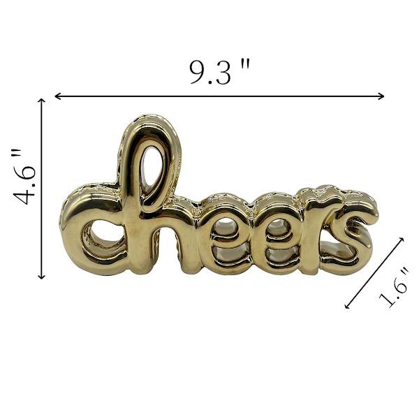 Cheers Ceramic Balloon Sign, 9x6