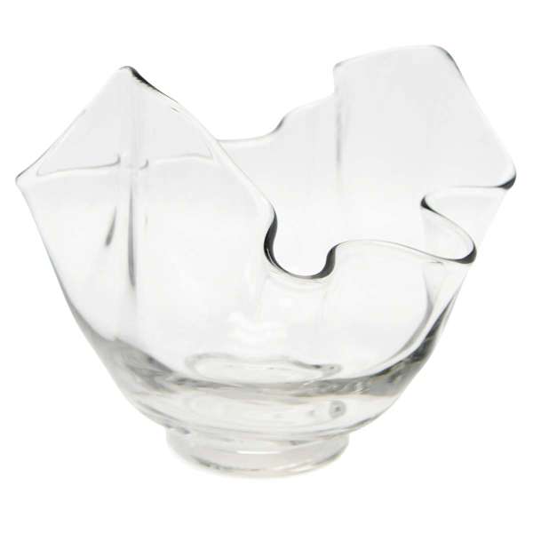Clear Glass Wavy Bowl, 7"
