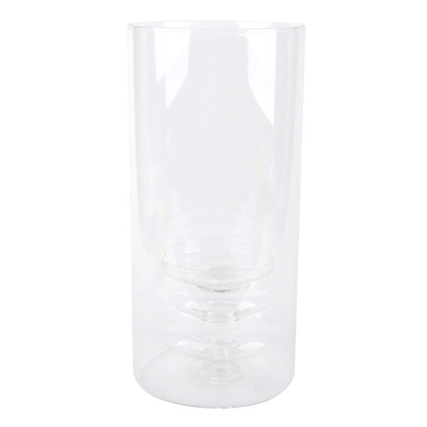 Clear Glass Cylinder Hurricane, 10"