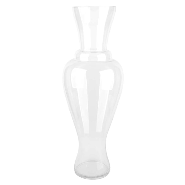 31In Clear Glass Hourglass Oversized Vase