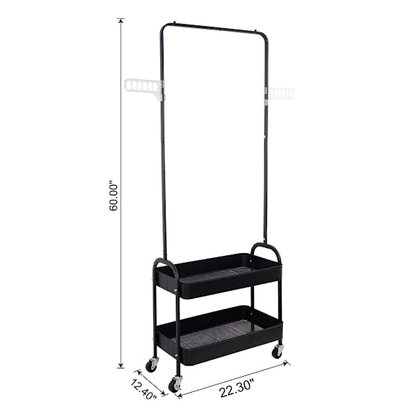 Garment Rack with Stoarge Shelves