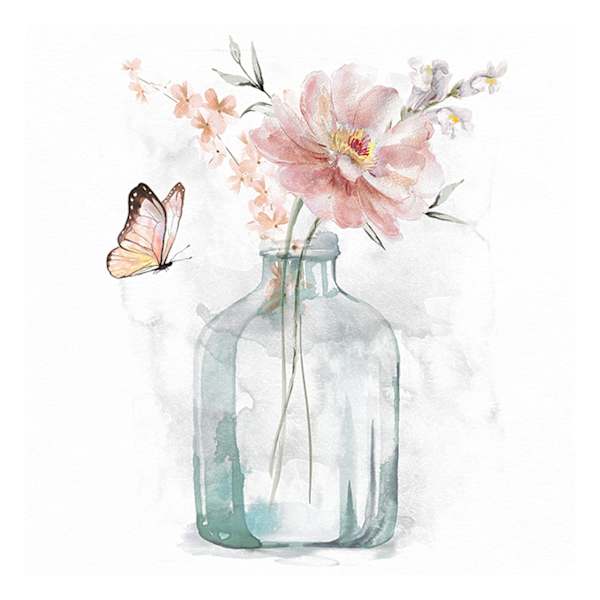 Honeybloom Flower Jar Canvas Wall Art, 14"