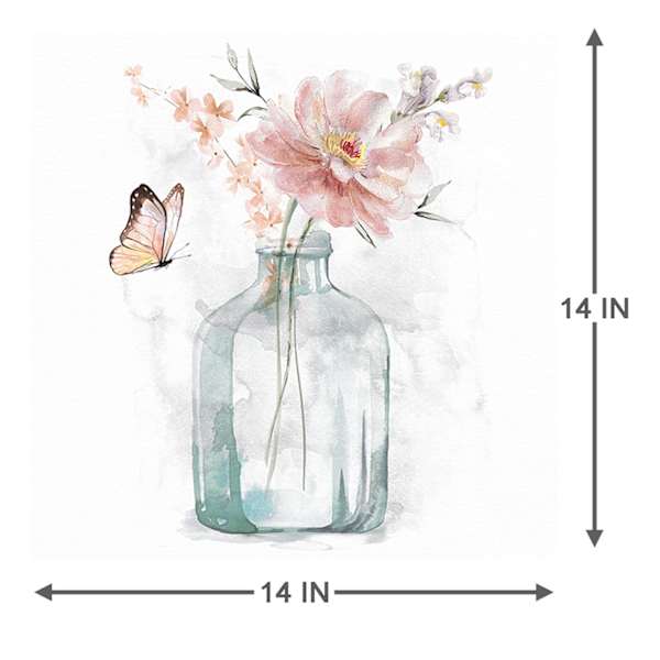 Honeybloom Flower Jar Canvas Wall Art, 14"
