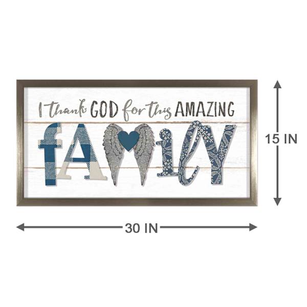 Thank God for This Amazing Family Wall Sign, 15x30