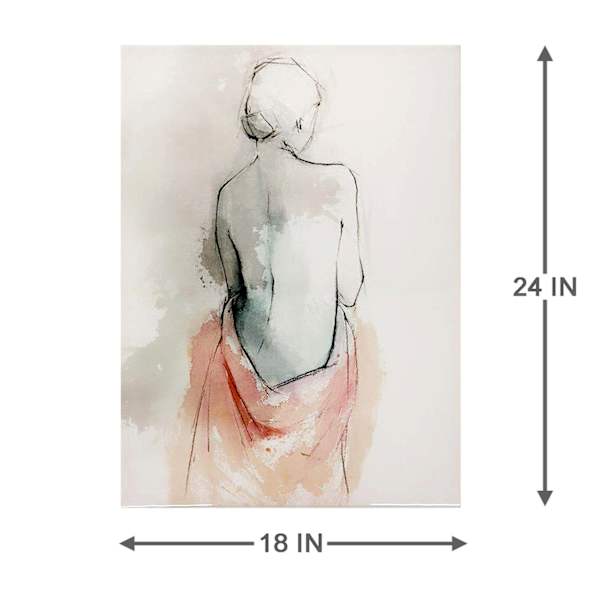 Pastel Woman I Glass Coat Canvas Wall Art, 18x24
