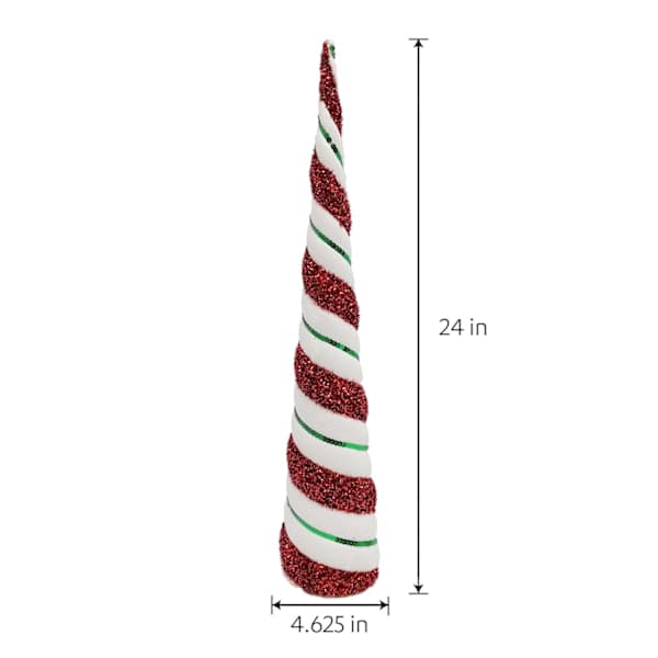 The Elf on the Shelf® Peppermint Swirl Cone Tree, 24"