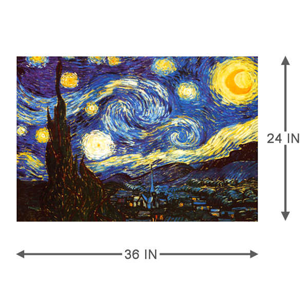 Starry Night Canvas Wall Art, 24x36