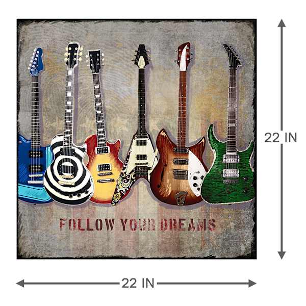 Follow Your Dreams Canvas Wall Art, 22"