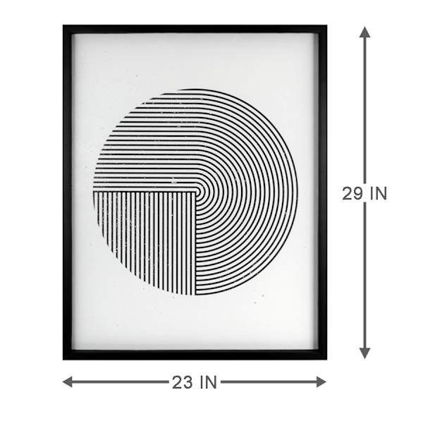 Geo Circle Lines Framed Wall Art, 23x29