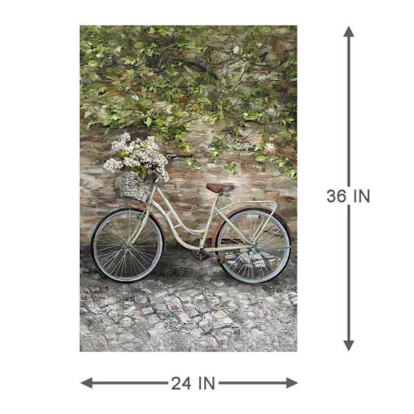 Framed Bicicletta II Embellished Canvas Wall Art, 24x36