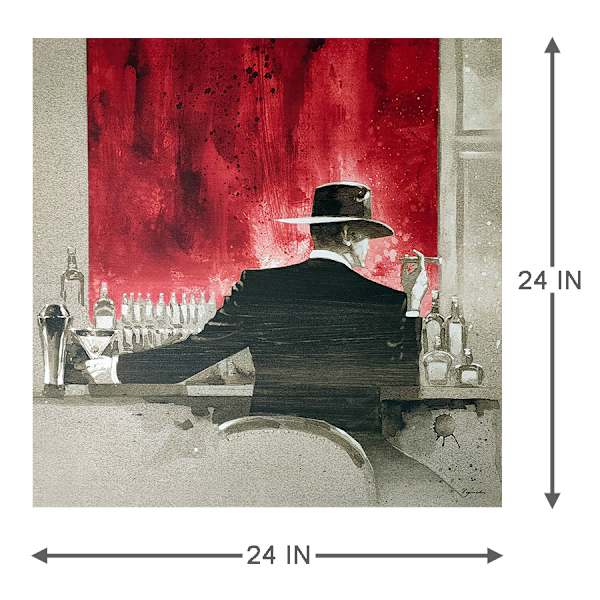 Cigar Bar Canvas Wall Art, 24"