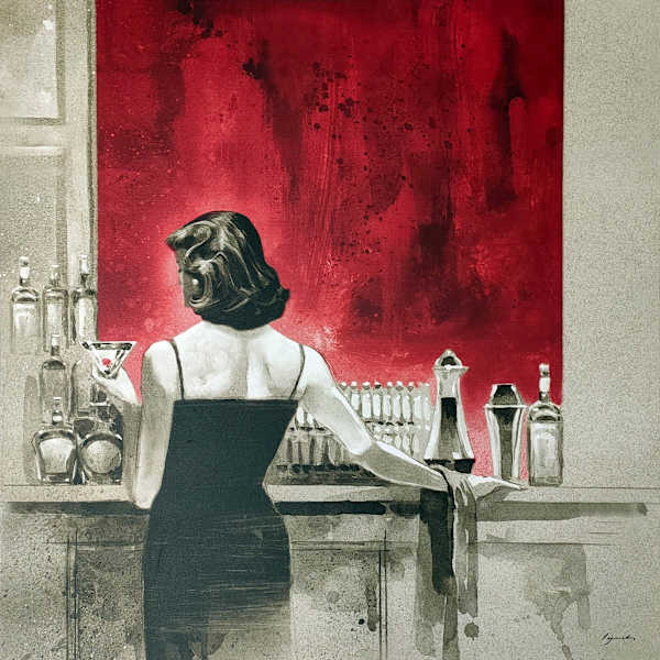 Evening Lounge Canvas Wall Art, 24"