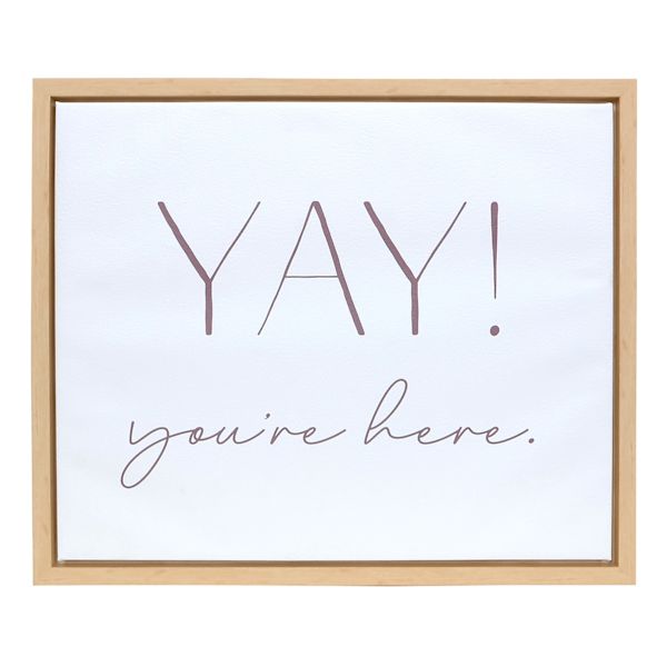 Honeybloom Framed Yay! Canvas Wall Sign, 22x18