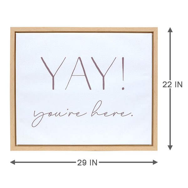 Honeybloom Framed Yay! Canvas Wall Sign, 22x18