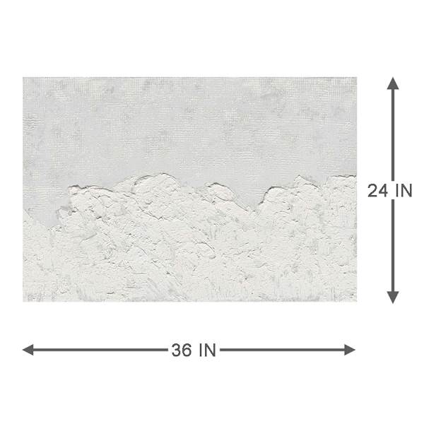 Found & Fable White Abstract Canvas Wall Art, 24x36