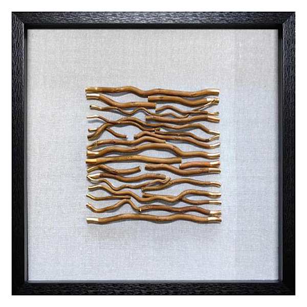 Crosby St. Glass Framed Dimensional Abstract Wall Art, 23"