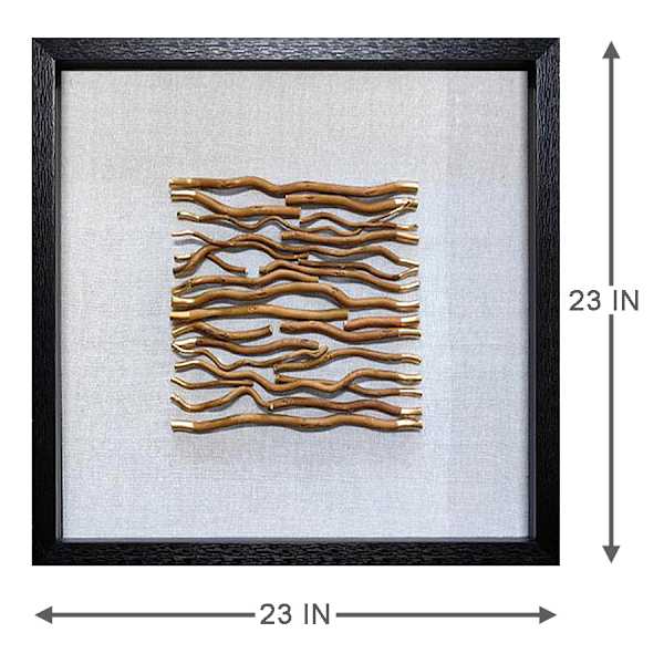 Crosby St. Glass Framed Dimensional Abstract Wall Art, 23"