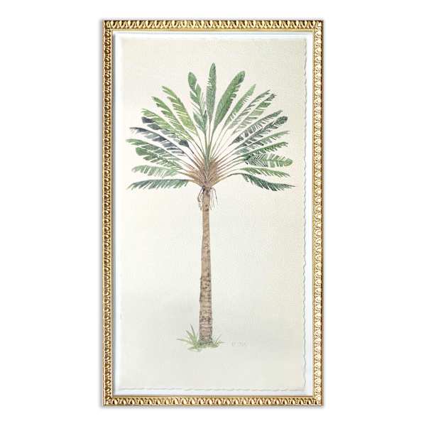 Providence Glass Framed Palm Print Wall Art, 23x41