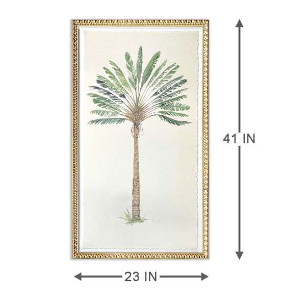 Providence Glass Framed Palm Print Wall Art, 23x41