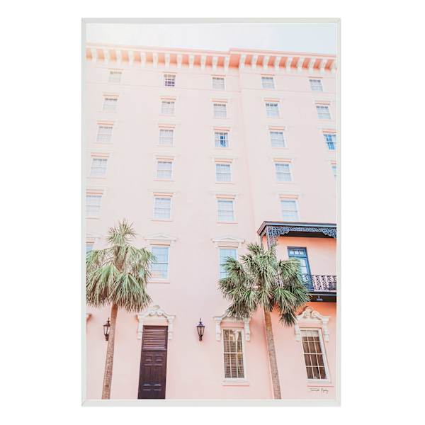 Providence Framed Pink Hotel Canvas Wall Art, 20x30