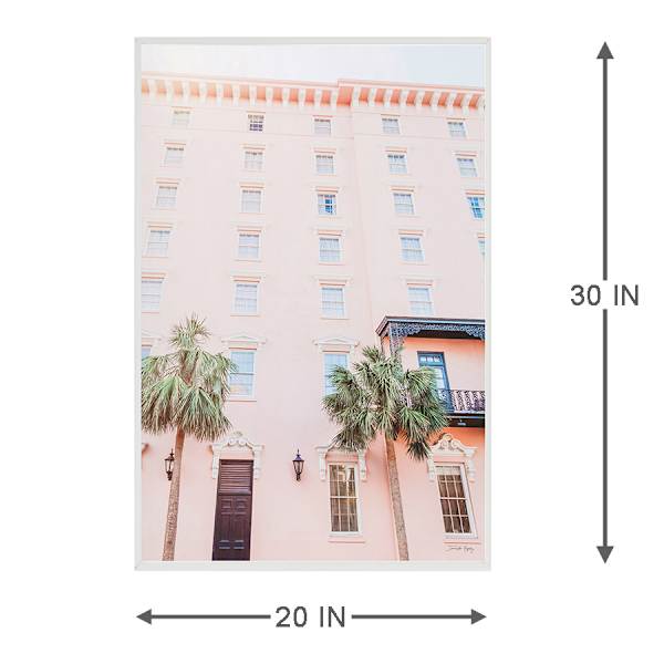 Providence Framed Pink Hotel Canvas Wall Art, 20x30