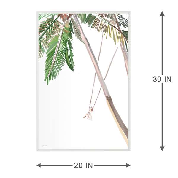Providence Framed Swing & Palm Tree Canvas Wall Art, 20x30