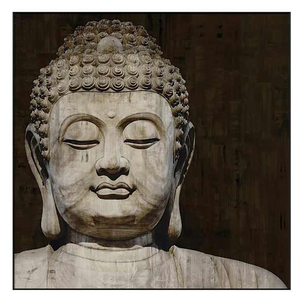 Found & Fable Glass Framed Buddha Print Wall Art, 20"